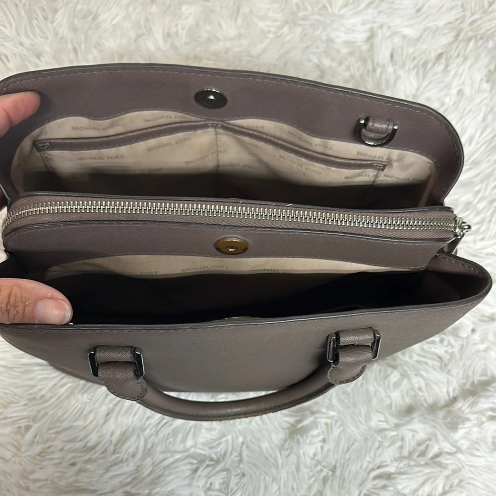 Michael Kors Brown Satchel Saffiano Leather